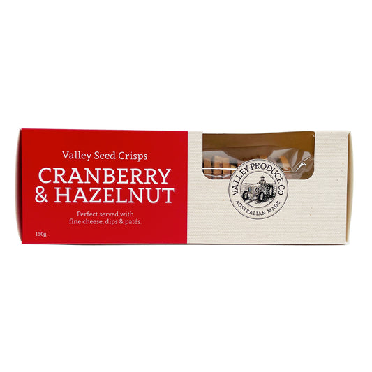 Valley Produce Company Valley Seed Crisps Cranberry & Hazelnut 150g