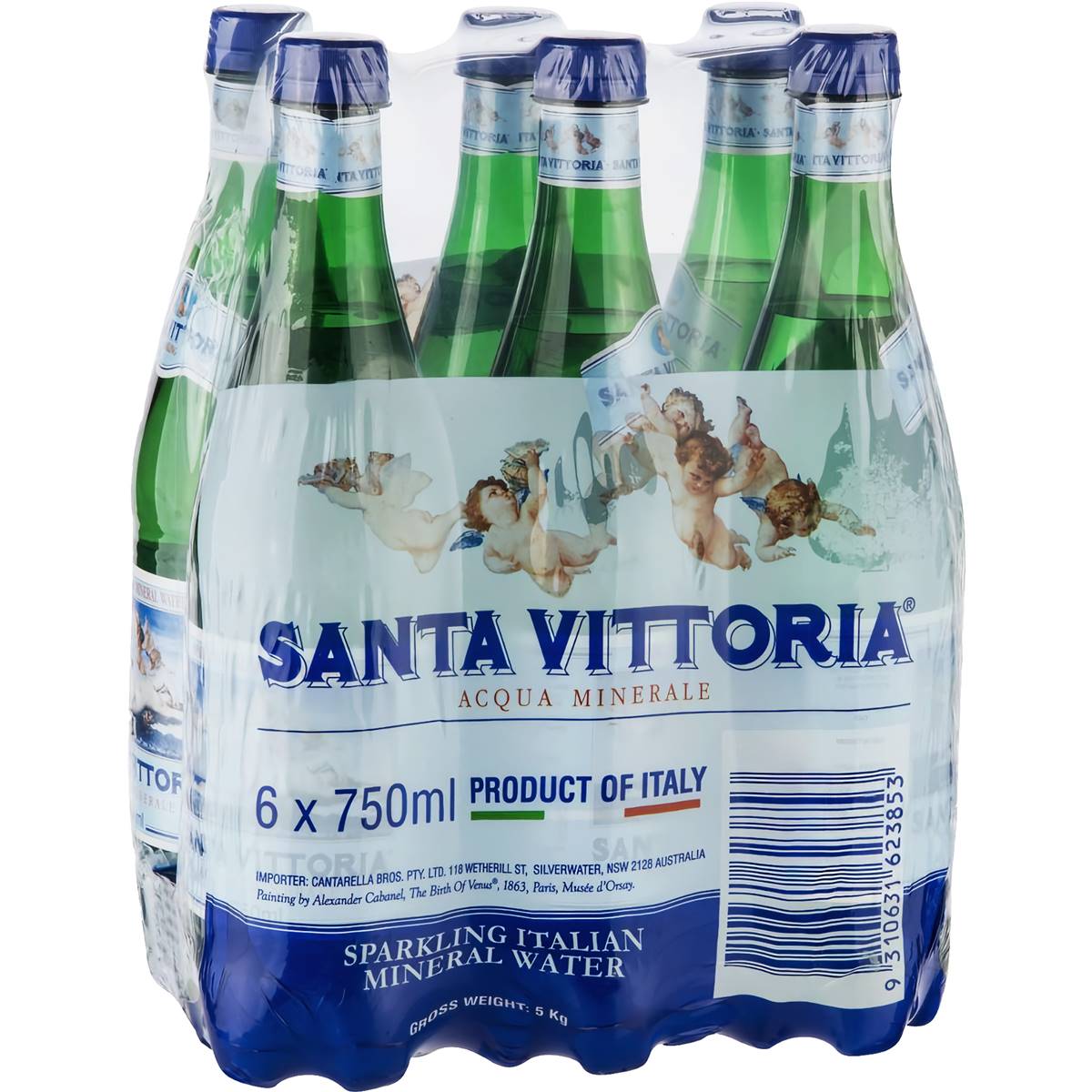 Santa Vittoria Sparkling Mineral Water 6pack x 750ml
