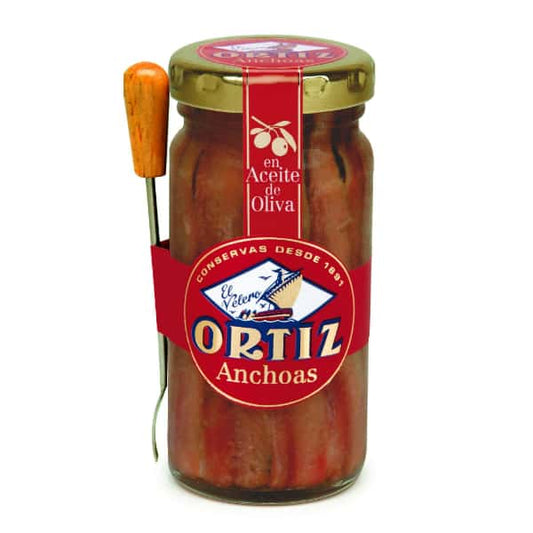 Ortiz Anchovy Fillets in Olive Oil Jar 95g