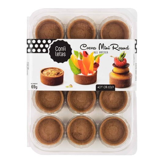 Confiletas Mini Sweet Cacao Round Pastry Cases x 12