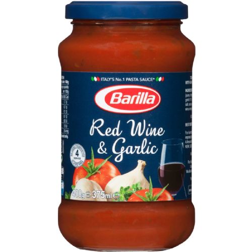 Barilla Pasta Sauce Red Wine & Garlic 400g
