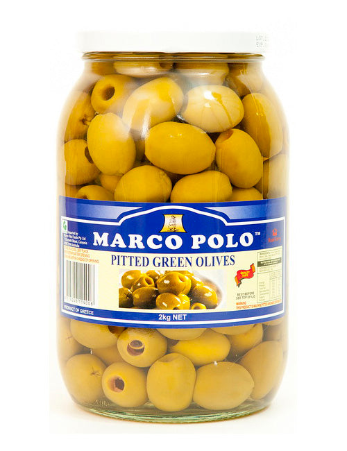 Marco Polo Green Pitted Olives 2kg