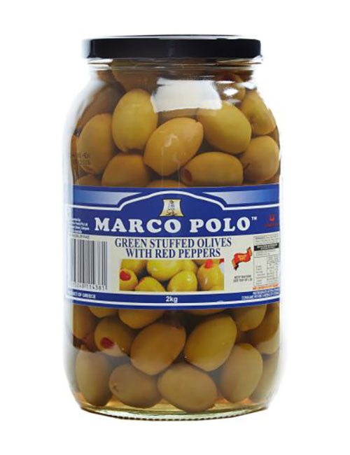 Marco Polo Green Stuffed Olives 2kg