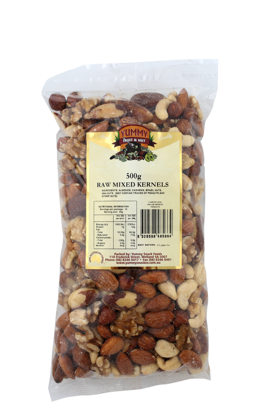 Yummy Raw Mixed Nut Kernals 500g