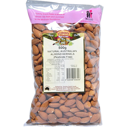 Yummy Natural Australian Almond Kernals 500g