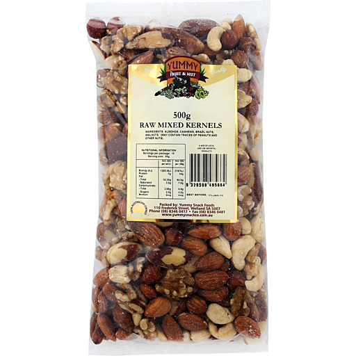 Yummy Raw Mixed Nut Kernals 500g