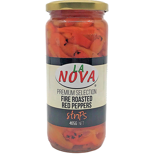 La Nova Fire Roasted Red Peppers Strips 465g