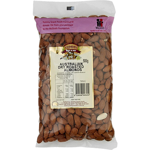 Yummy Australian Dry Roasted Almonds 500g
