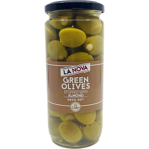 La Nova Olives Green Stuffed With Almond 480g