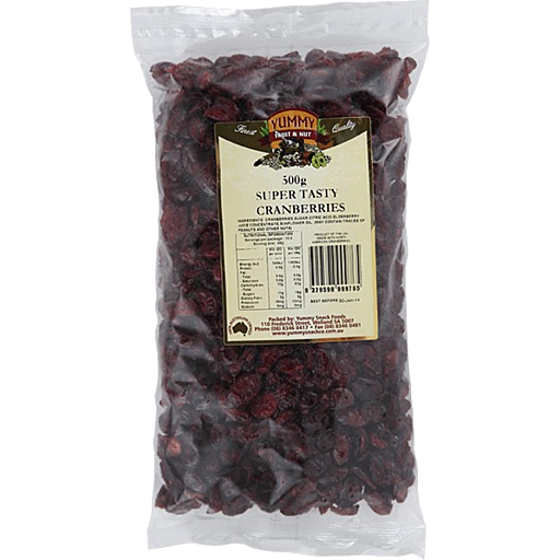 Yummy Super Tasty Cranberries 500g