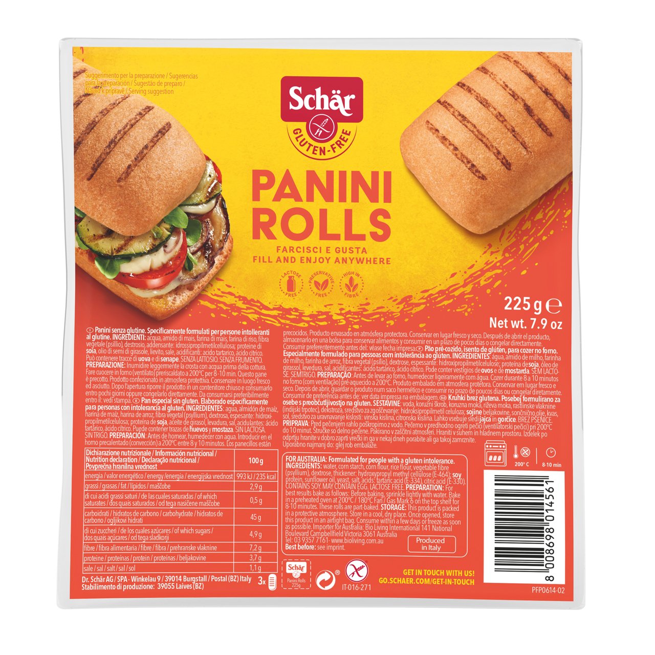 Schar Gluten Free Panini Rolls