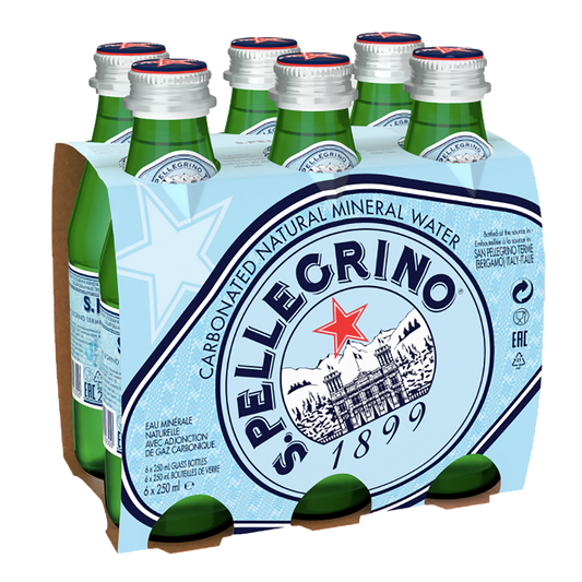 San Pellegrino Sparkling Mineral Water 6 x 250 ml Bottles