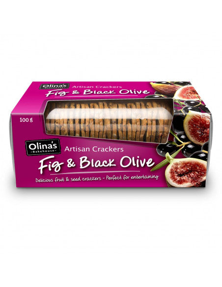 Olinas Fig And Black Olive Crackers 100g
