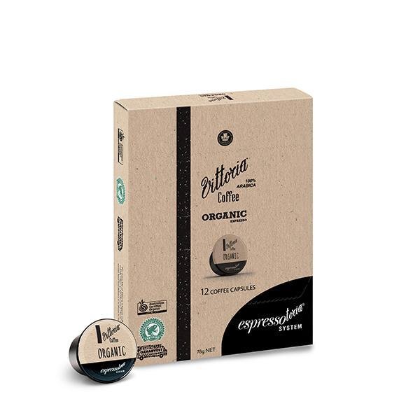 Vittoria Organic Espressotoria* System Coffee Capsules
