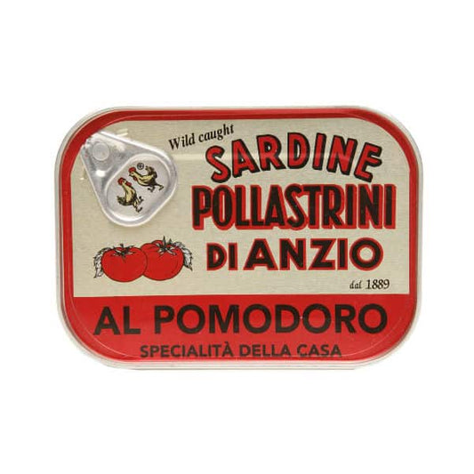 Pollastrini Sardines in Olive Oil & Tomato 100g